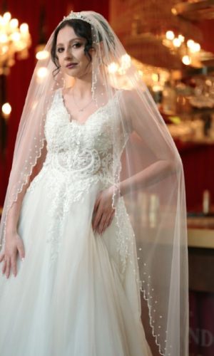 rochie de mireasă A-line cu dantelă Chantilly
