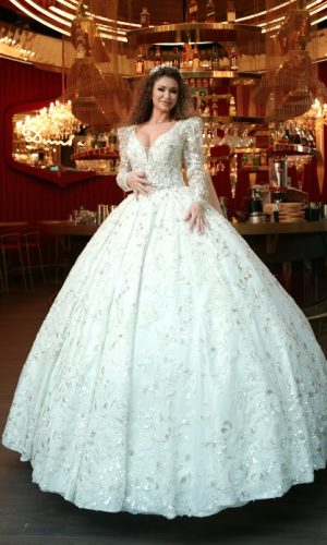 rochie de mireasă cu paiete
