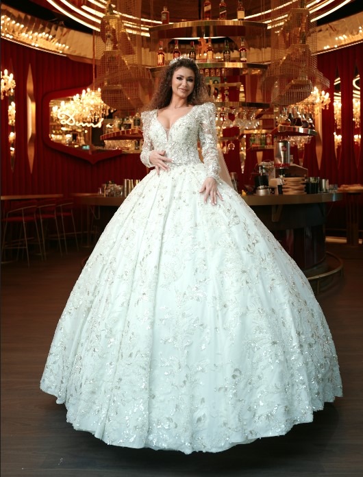 rochie de mireasă cu paiete