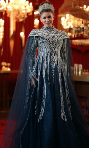 rochie elegantă albastru imperial